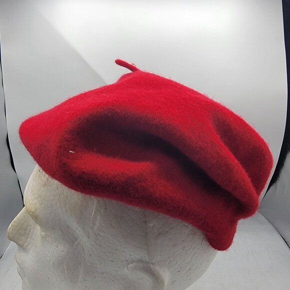 Red Wool Beret Hat by Epochhats 100% Pure Wool Fashion Casual Going Out - Picture 2 of 6